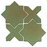 Clay Arabesque Aragon Glazed Ceramic Tile - Light Copper