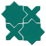 Clay Arabesque Aragon Glazed Ceramic Tile - Mallard Green