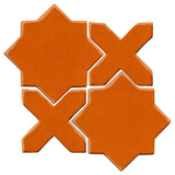 Clay Arabesque Aragon Glazed Ceramic Tile - Nutmeg