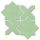 Clay Arabesque Aragon Glazed Ceramic Tile - Peppermint