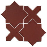 Clay Arabesque Aragon Glazed Ceramic Tile - Pueblo Red