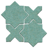 Clay Arabesque Aragon Glazed Ceramic Tile - Sea Foam green Matte