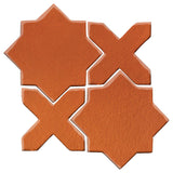 Clay Arabesque Aragon Glazed Ceramic Tile - Spanish Brown