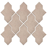 Clay Arabesque Castille Glazed Ceramic Tile - Alabaster