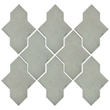 Clay Arabesque Castille Glazed Ceramic Tile - Artic Ice Matte