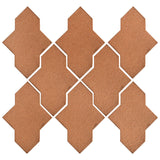 Clay Arabesque Castille Glazed Ceramic Tile - Beechnut