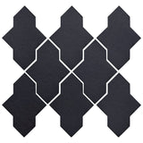 Clay Arabesque Castille Glazed Ceramic Tile - Black Diamond