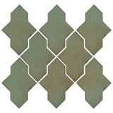 Clay Arabesque Castille Glazed Ceramic Tile - Chrome