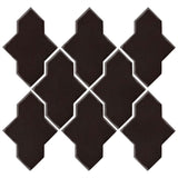 Clay Arabesque Castille Glazed Ceramic Tile - Classic Black