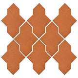 Clay Arabesque Castille Glazed Ceramic Tile - Fawn Brown Matte