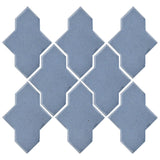 Clay Arabesque Castille Glazed Ceramic Tile - Frost