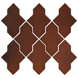 Clay Arabesque Castille Glazed Ceramic Tile - Leather