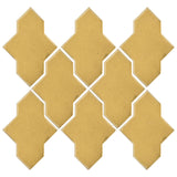 Clay Arabesque Castille Glazed Ceramic Tile - Lemon Scent