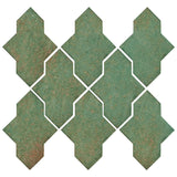 Clay Arabesque Castille Glazed Ceramic Tile - Patina Matte