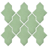 Clay Arabesque Castille Glazed Ceramic Tile - Peppermint
