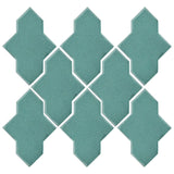 Clay Arabesque Castille Glazed Ceramic Tile - Powder Blue
