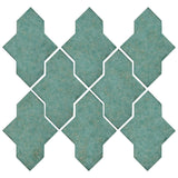 Clay Arabesque Castille Glazed Ceramic Tile - Sea Foam Green matte