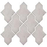 Clay Arabesque Castille Glazed Ceramic Tile - Sierra Snow