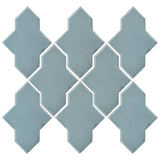 Clay Arabesque Castille Glazed Ceramic Tile - Sky Blue