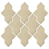 Clay Arabesque Castille Glazed Ceramic Tile - Tapioca