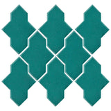Clay Arabesque Castille Glazed Ceramic Tile - Teal