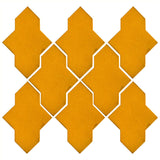 Clay Arabesque Castille Glazed Ceramic Tile - Valencia Orange Matte