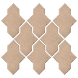 Clay Arabesque Castille Glazed Ceramic Tile - Warm Sand
