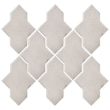 Clay Arabesque Castille Glazed Ceramic Tile - White