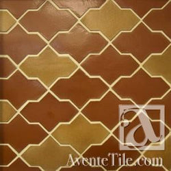 Clay Arabesque Castille Glazed Ceramic Tile in Two Colors