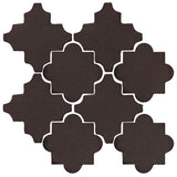 Clay Arabesque Cordova Tile - Charcoal Matte 433u