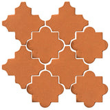 Clay Arabesque Cordova Tile - Fawn Brown Matte 470u