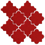 Clay Arabesque Cordova Tile - Fire Engine Red 7622c