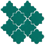 Clay Arabesque Cordova Tile - Mallard Green 7721c