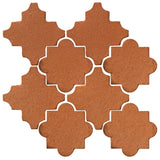 Clay Arabesque Cordova Tile - Red Iron