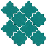 Clay Arabesque Cordova Tile - Teal 5483c