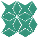 Clay Arabesque Granada Tile - Aqua Green 7724c