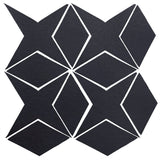 Clay Arabesque Granada Tile - Black Diamond