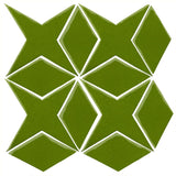 Clay Arabesque Granada Tile - Evergreen 7741c