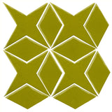 Clay Arabesque Granada Tile - Lime Green 7495c