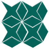 Clay Arabesque Granada Tile - Mallard Green 7721c