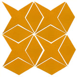 Clay Arabesque Granada Tile - Valencia Orange Matte 129u