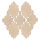 Clay Arabesque Leon Ceramic Tile - Almond