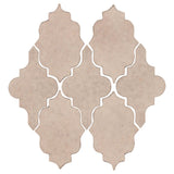 Clay Arabesque Leon Ceramic Tile - Alabaster