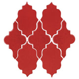 Clay Arabesque Leon Ceramic Tile - Apple