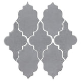 Clay Arabesque Leon Ceramic Tile - Battleship