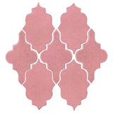 Clay Arabesque Leon Ceramic Tile - Bubble Gum
