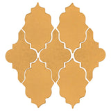 Clay Arabesque Leon Ceramic Tile - Caramel Matte