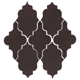 Clay Arabesque Leon Ceramic Tile - Charcoal Matte