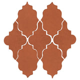 Clay Arabesque Leon Ceramic Tile - Chocolate matte