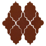 Clay Arabesque Leon Ceramic Tile - Cinnamon